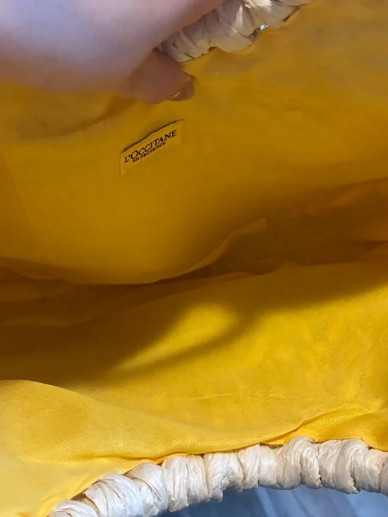 L'Occitane Woven Straw Tote Bag with Round Handles - Picture 3 of 3